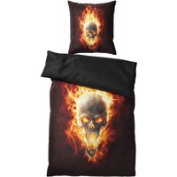 Sanilo Bettwäsche, Totenkopf in Flammen 135 x 200 cm - braun Sanilo Bettwäsche, Totenkopf in Flammen 135 x 200 cm - braun von Sanilo
