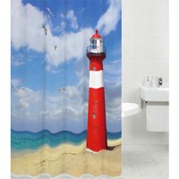 Sanilo Duschvorhang, Polyester, Leuchtturm - blau Sanilo Duschvorhang, Polyester, Leuchtturm - blau von Sanilo