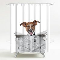 Sanilo Duschvorhang, Polyester, Newspaper - grau von Sanilo