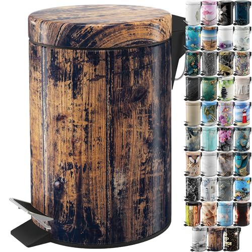 Sanilo Kosmetikeimer 3L mit Absenkautomatik, viele neue Bad Mülleimer zur Auswahl, Abfalleimer mit Innenbehälter für jedes Badezimmer (Vintage) von Sanilo