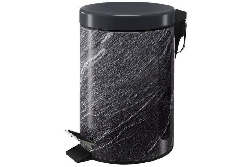 Sanilo Kosmetikeimer Granit, 3 Liter, Bad Mülleimer mit Absenkautomatik & Innenbehälter von Sanilo