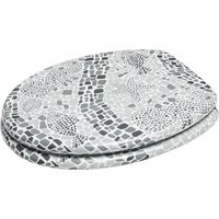 Sanilo WC-Sitz, BxL: 37,7 x 47 cm, Mosaic World Grey - weiss Sanilo WC-Sitz, BxL: 37,7 x 47 cm, Mosaic World Grey - weiss von Sanilo