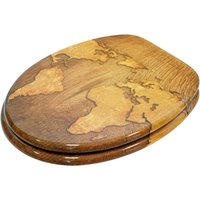 Sanilo WC-Sitz, BxL: 37,7 x 47 cm, World Map - braun Sanilo WC-Sitz, BxL: 37,7 x 47 cm, World Map - braun von Sanilo