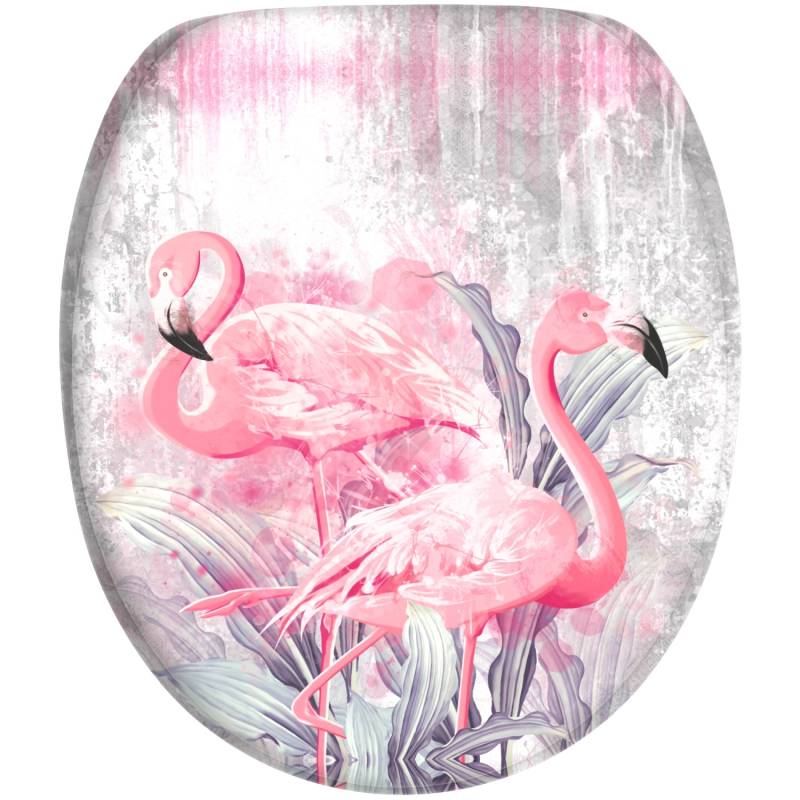 Sanilo WC Sitz mit Absenkautomatik Flamingo 2, Hochwertiger und Stabiler Toilettendeckel aus Holz von Sanilo