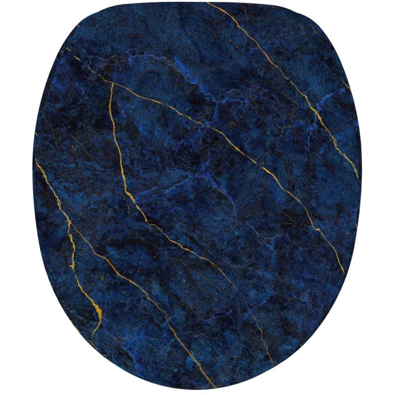 Sanilo WC Sitz mit Absenkautomatik Marmor Darkblue, Hochwertiger und Stabiler Toilettendeckel aus Holz von Sanilo