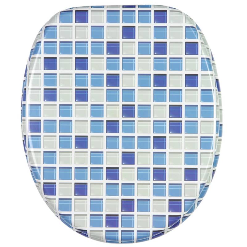 Sanilo WC Sitz mit Absenkautomatik Mosaic World, Hochwertiger und Stabiler Toilettendeckel aus Holz von Sanilo