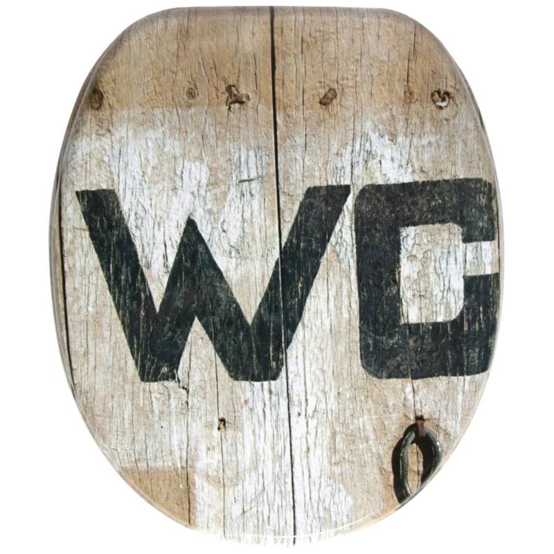 Sanilo WC Sitz mit Absenkautomatik Old Style, Hochwertiger und Stabiler Toilettendeckel aus Holz von Sanilo