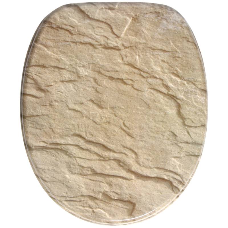 Sanilo WC Sitz mit Absenkautomatik Sand Stone, Hochwertiger und Stabiler Toilettendeckel aus Holz von Sanilo
