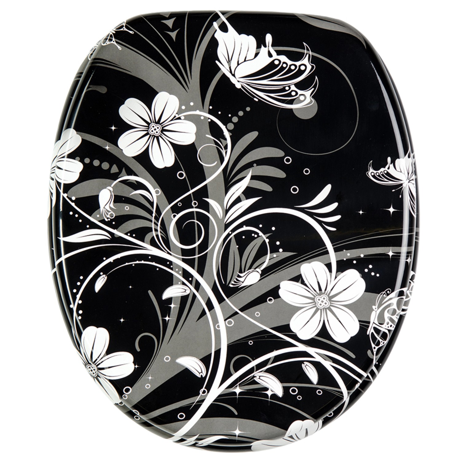 Sanilo WC Sitz mit Absenkautomatik White Flower, Hochwertiger und Stabiler Toilettendeckel aus Holz Sanilo WC Sitz mit Absenkautomatik White Flower, Hochwertiger und Stabiler Toilettendeckel aus Holz von Sanilo