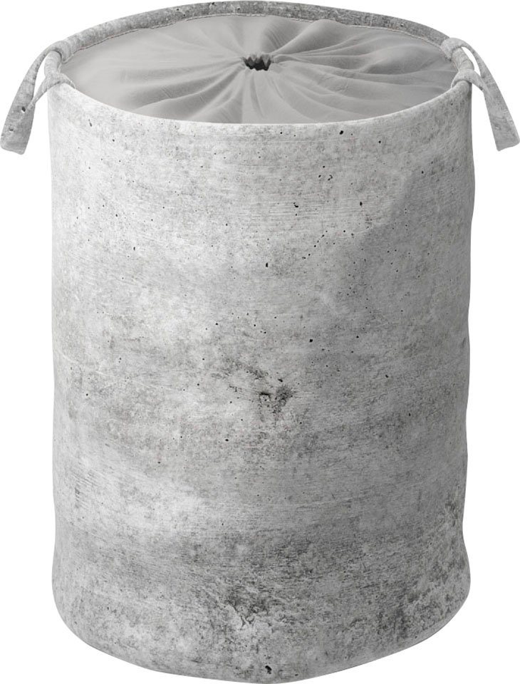Sanilo Wäschekorb Beton, kräftige Farben, samtweiche Oberfläche, mit Deckel von Sanilo