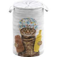 Sanilo Wäschekorb "Shower Cat", 60 Liter, faltbar, mit Sichtschutz von Sanilo