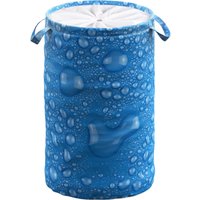 Sanilo Wäschekorb "Tautropfen Blau", 60 Liter, faltbar, mit Sichtschutz von Sanilo