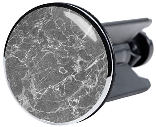 Sanilo Waschbeckenstöpsel, viele schöne Stöpsel für das Waschbecken zur Auswahl, universal mit Motiv (Marmor Grau) von Sanilo