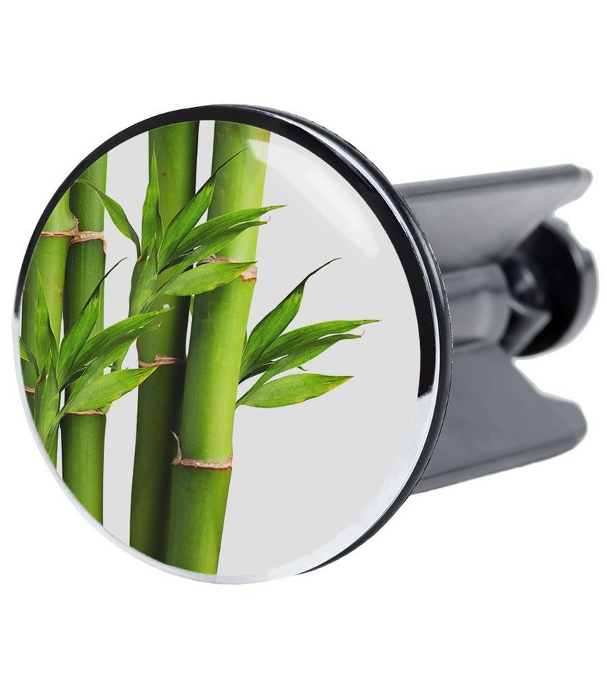Sanilo Waschbeckenstöpsel Bambus, Ø 4.0 cm, hochwertig, universell, mit Motiv, 100% wasserdicht von Sanilo