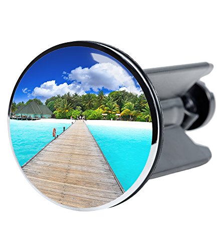 Sanilo Waschbeckenstöpsel Malediven, schöner Stöpsel für das Waschbecken, universal mit Motiv von Sanilo