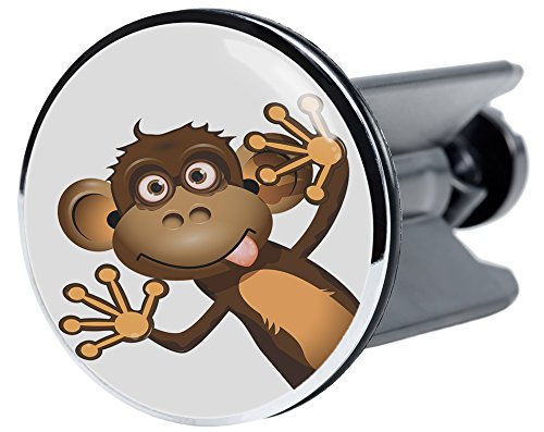 Sanilo Waschbeckenstöpsel Monkey, schöner Stöpsel für das Waschbecken, universal mit Motiv von Sanilo