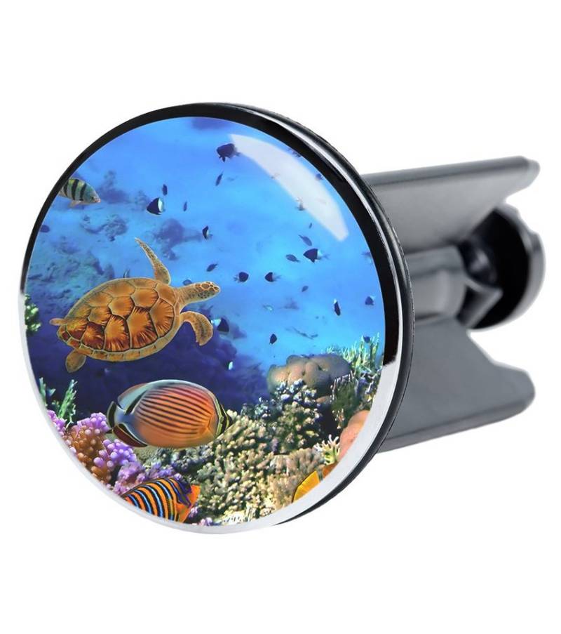 Sanilo Waschbeckenstöpsel Ocean, Ø 4.0 cm, hochwertig, universell, mit Motiv, 100% wasserdicht von Sanilo