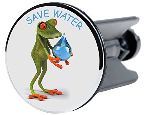 Sanilo Waschbeckenstöpsel Save Water, schöner Stöpsel für das Waschbecken, universal mit Motiv von Sanilo