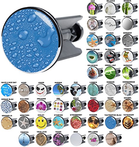 Sanilo Waschbeckenstöpsel Tautropfen Blau, viele schöne Stöpsel für das Waschbecken zur Auswahl, hochwertige Qualität von Sanilo