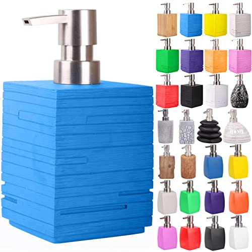 Seifenspender | viele schöne Seifenspender zur Auswahl | modernes, stylisches Design | Blickfang für jedes Badezimmer (Calero Blue) von Sanilo