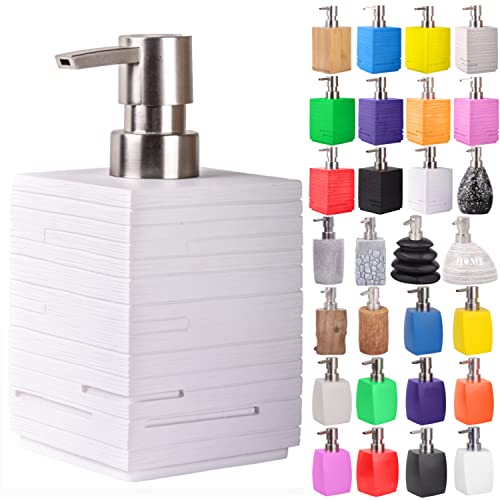 Seifenspender | viele schöne Seifenspender zur Auswahl | modernes, stylisches Design | Blickfang für jedes Badezimmer (Calero White) von Sanilo