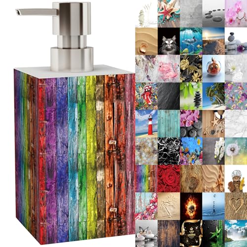 Seifenspender | viele schöne Seifenspender zur Auswahl | modernes, stylisches Design | Blickfang für jedes Badezimmer (Rainbow) von Sanilo