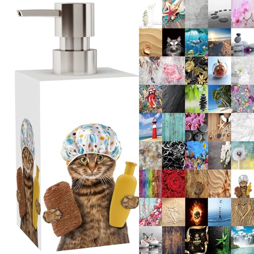 Seifenspender | viele schöne Seifenspender zur Auswahl | modernes, stylisches Design | Blickfang für jedes Badezimmer (Shower Cat) von Sanilo