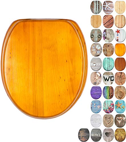 Sanilo WC Sitz, viele schöne Holz Toilettendeckel zur Auswahl, hochwertige und stabile Qualität (Holz) von Sanilo