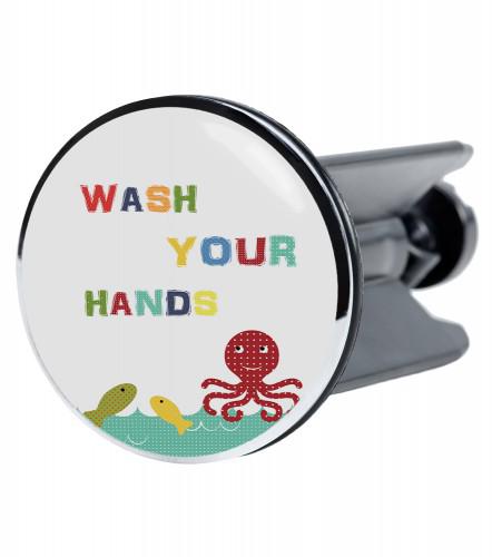 Waschbeckenstöpsel Wash Your Hands von Sanilo