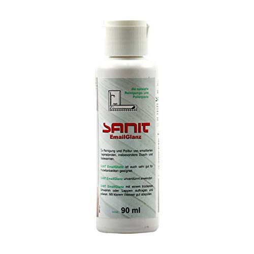 SANIT Emaille-Glanz - 90ml - Dosierreinigungs- und Polierpaste für Emaille-Duschen und Badewannen von Sanit