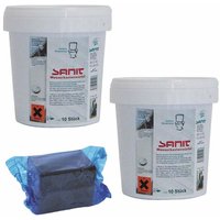 Reinigungstabs 3056, Spülkastenwürfel WC-Tabs 2 x 10 Stück - Sanit von Sanit