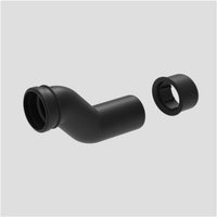 Sanit - WC-Anschlussbogen 58937000000 etagiert um 80 mm, schwarz, dn 90/100 von Sanit