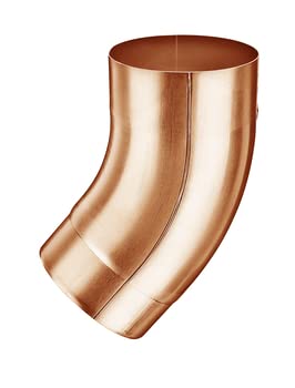 Kupfer Ablaufrohrbogen für Fallrohre 60mm 40° Grad Kupfer Regenrohrbogen mit Einsteckfase von Sanitärshop Baustoffe & Sanitär