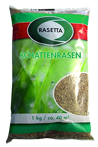 Rasetta Rasensamen Grassamen Schattenrasen, 1 kg für ca. 40qm - für schattige und teilschattige Lagen von Sanitärshop Baustoffe & Sanitär