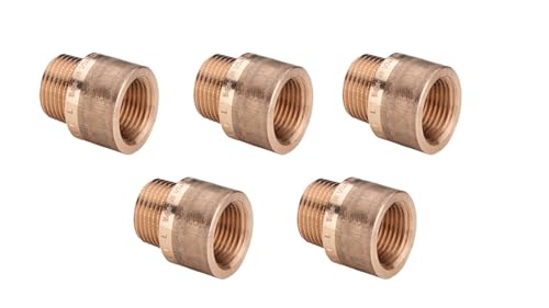 Sanitärshop Baustoffe & Sanitär Rotguss Fittings mit Schraubgewinde DVGW geprüft (Hahnverlängerung 20mm - 5 Stück, 3/4 Zoll) von Sanitärshop Baustoffe & Sanitär