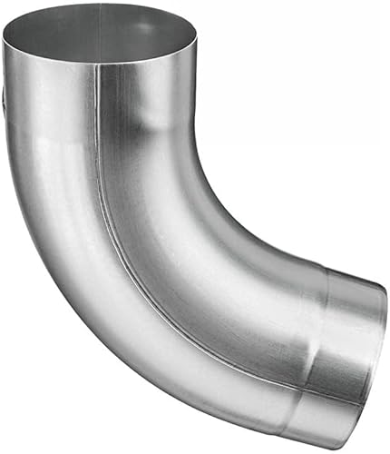 zbs24 Zink Regenrohre Fallrohrbogen 100mm Neigung 72°, konischer Ablaufbogen mit Einsteckfase von Sanitärshop Baustoffe & Sanitär