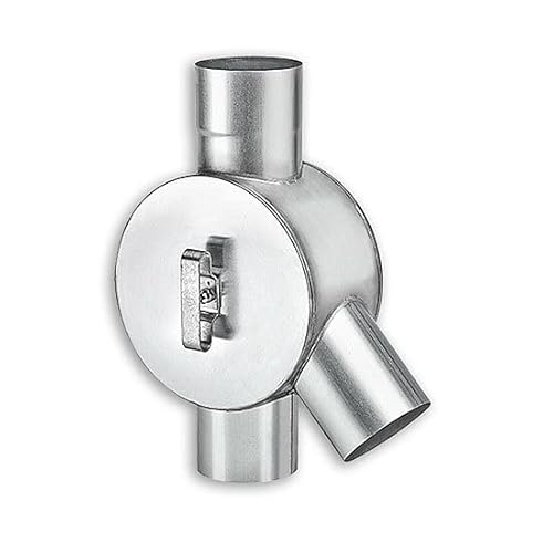 Zink Wasserverteiler mit Drehgriff Regenwasserverteiler aus Titan-Zink für Fallrohre Wasserweiche (120mm) von Sanitärshop Baustoffe & Sanitär