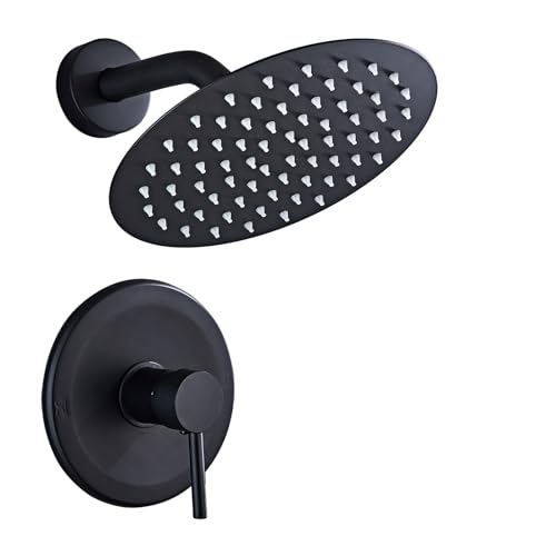 SaniteModar Unterputz Duscharmatur Set Schwarz, Duschsystem Unterputz mit 20cm Regendusche, Duscharmatur Unterputz Komplettset mit Handbrause SaniteModar Unterputz Duscharmatur Set Schwarz, Duschsystem Unterputz mit 20cm Regendusche, Duscharmatur Unterputz Komplettset mit Handbrause von SaniteModar