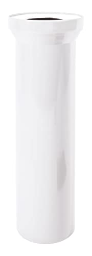 Sanitop-Wingenroth Anschlussrohr für Stand WC | WC-Ablaufstutzen mit Lippendichtung | Länge: 250 mm | 11 cm Durchmesser | Toilette Anschlussstutzen kürzbar | Kunststoff | Weiß | 21680 7 von Sanitop-Wingenroth