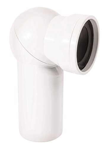 Sanitop-Wingenroth Anschlussrohr für Stand WC mit Kugelgelenk | WC-Ablaufstutzen mit Lippendichtung | Länge: 235 mm | 11 cm Durchmesser | Anschlussstutzen kürzbar | Kunststoff | Weiß | 21733 0 von Sanitop-Wingenroth
