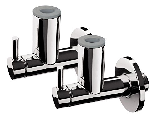 Design Eckventil mit Schubrosette | EXKLUSIV | 1/2 Zoll | Messing verchromt | 2er-Set Design Eckventil mit Schubrosette | EXKLUSIV | 1/2 Zoll | Messing verchromt | 2er-Set von Sanitop-Wingenroth