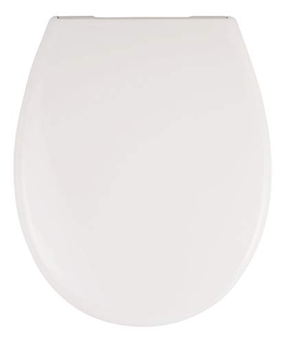 Sanitop-Wingenroth SITZPLATZ WC-Sitz mit Absenkautomatik, Weiß, hochwertiger Duroplast Toilettensitz,Top-Fix Befestigung von oben, abnehmbar, Metall-Scharniere, ovale Standard O Form universal,21615 9 von Sanitop-Wingenroth