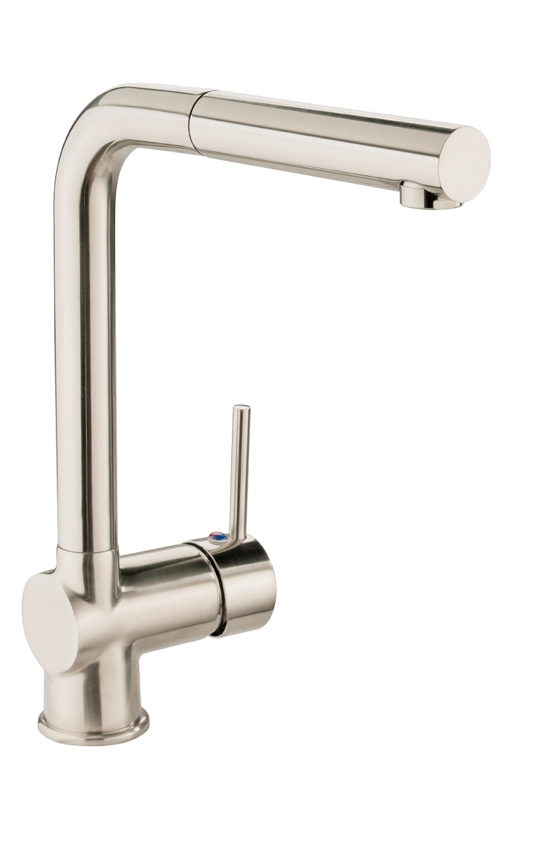 Sanitop Design Einhandmischer BONOLA -Geschirrbrause- edelstahl von Sanitop-Wingenroth