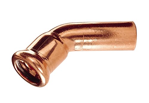 Sanitop-Wingenroth CU-Pressfitting Kupfer-Bogen 45 Grad 7040, 1 Stück, rot / gold, 12432 4 von Sanitop-Wingenroth