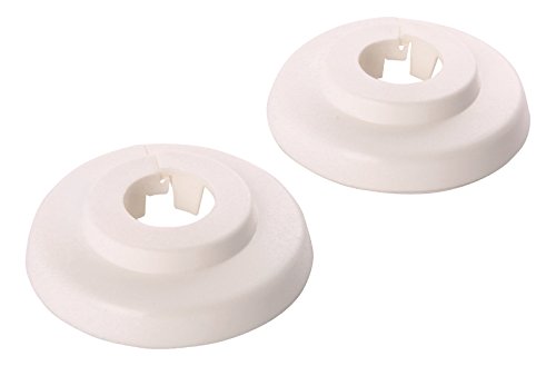 Sanitop-Wingenroth Klapprosette für Rohrsysteme | 18 mm oder Typ 3/8 '' | 2er-Set | Rosette | Abdeckung für Heizungsrohre | Außendurchmesser: 49 mm | Kunststoff | weiß | 19219 4 von Sanitop-Wingenroth