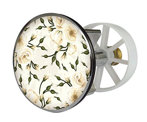 Waschbeckenstöpsel Design Rosenromantik | Abfluss-Stopfen aus Metall | Excenterstopfen | 38 40 mm von Sanitop-Wingenroth