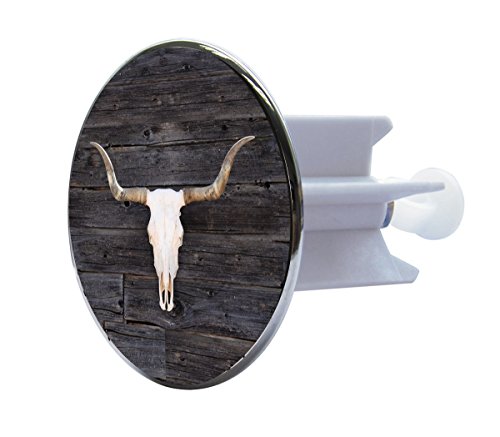 Waschbeckenstöpsel Design Texas Longhorn Groß | Abfluss-Stopfen aus Metall | Excenterstopfen | 64 mm von Sanitop-Wingenroth