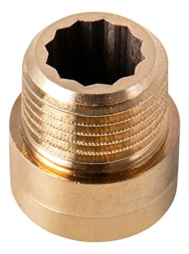 Sanitop-Wingenroth Hahnverlängerung Typ 1/2 '' x 12,5 mm, Verlängerung, Mit Innenvielkant, 1 Innengewinde und 1 Außengewinde, Rotguss, 157001 von Sanitop-Wingenroth