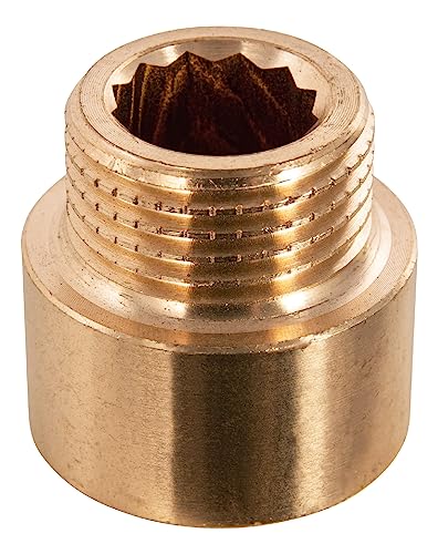 Sanitop-Wingenroth Hahnverlängerung Typ 1/2 '' x 40 mm, Verlängerung, Mit Innenvielkant, 1 Innengewinde und 1 Außengewinde, Trinkwasserinstallation, Messing, 151115 Sanitop-Wingenroth Hahnverlängerung Typ 1/2 '' x 40 mm, Verlängerung, Mit Innenvielkant, 1 Innengewinde und 1 Außengewinde, Trinkwasserinstallation, Messing, 151115 von Sanitop-Wingenroth