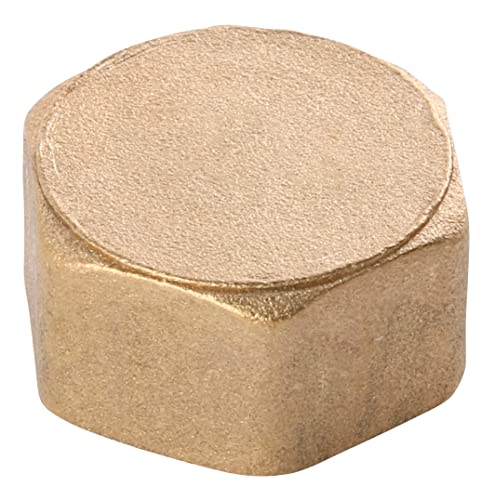 Sanitop-Wingenroth Kappe mit Typ 1/2 '' IG | Fitting mit 1 Innengewinde | für Rohrenden geeignet | Gewindefitting für die Feininstallation | mit Mehrkant | Messing | 161800, Klein Sanitop-Wingenroth Kappe mit Typ 1/2 '' IG | Fitting mit 1 Innengewinde | für Rohrenden geeignet | Gewindefitting für die Feininstallation | mit Mehrkant | Messing | 161800, Klein von Sanitop-Wingenroth